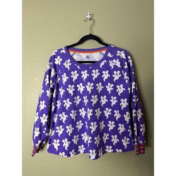 Disney Halloween Ghost Shirt Purple Size Medium - Picture 1 of 3